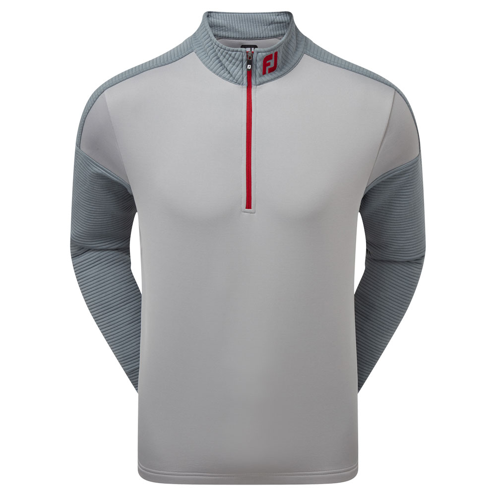 FootJoy Chill Out Xtreme Ribbed Golf Pullover  - Grey/Smoke