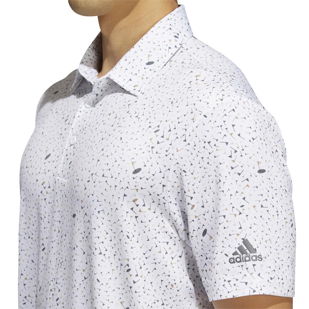 adidas Mens Flag Print Primeblue Polo Shirt 