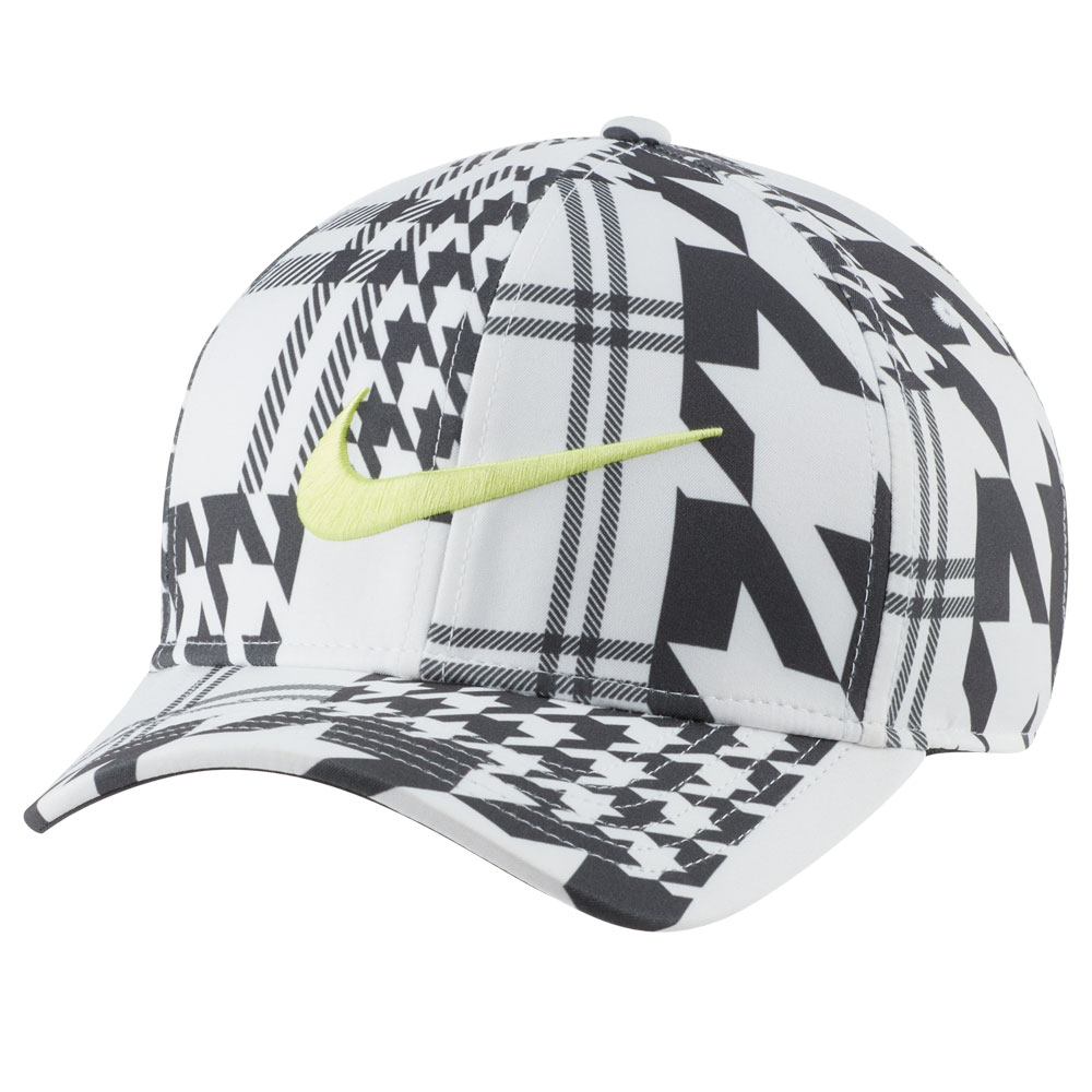 Nike Golf Aerobill Classic 99 Open Print Cap  - White/Anthracite/Lemon Twist