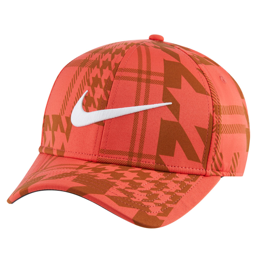 Nike Golf Aerobill Classic 99 Open Print Cap  - Track Red/Dk Driftwood/White