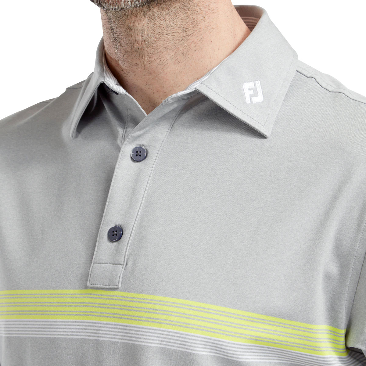 FootJoy Lisle Engineered Chestband Mens Golf Polo Shirt 
