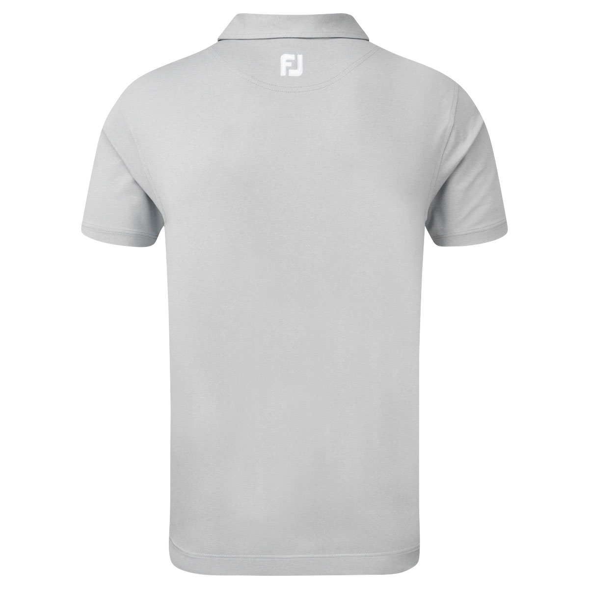 FootJoy Lisle Engineered Chestband Mens Golf Polo Shirt  - Heather Grey/Lime/White