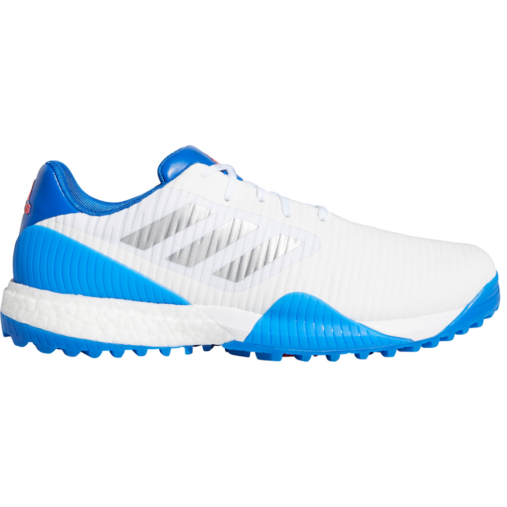 adidas CodeChaos Sport Mens Spikeless Golf Shoes  - White/Silver/Glory Blue