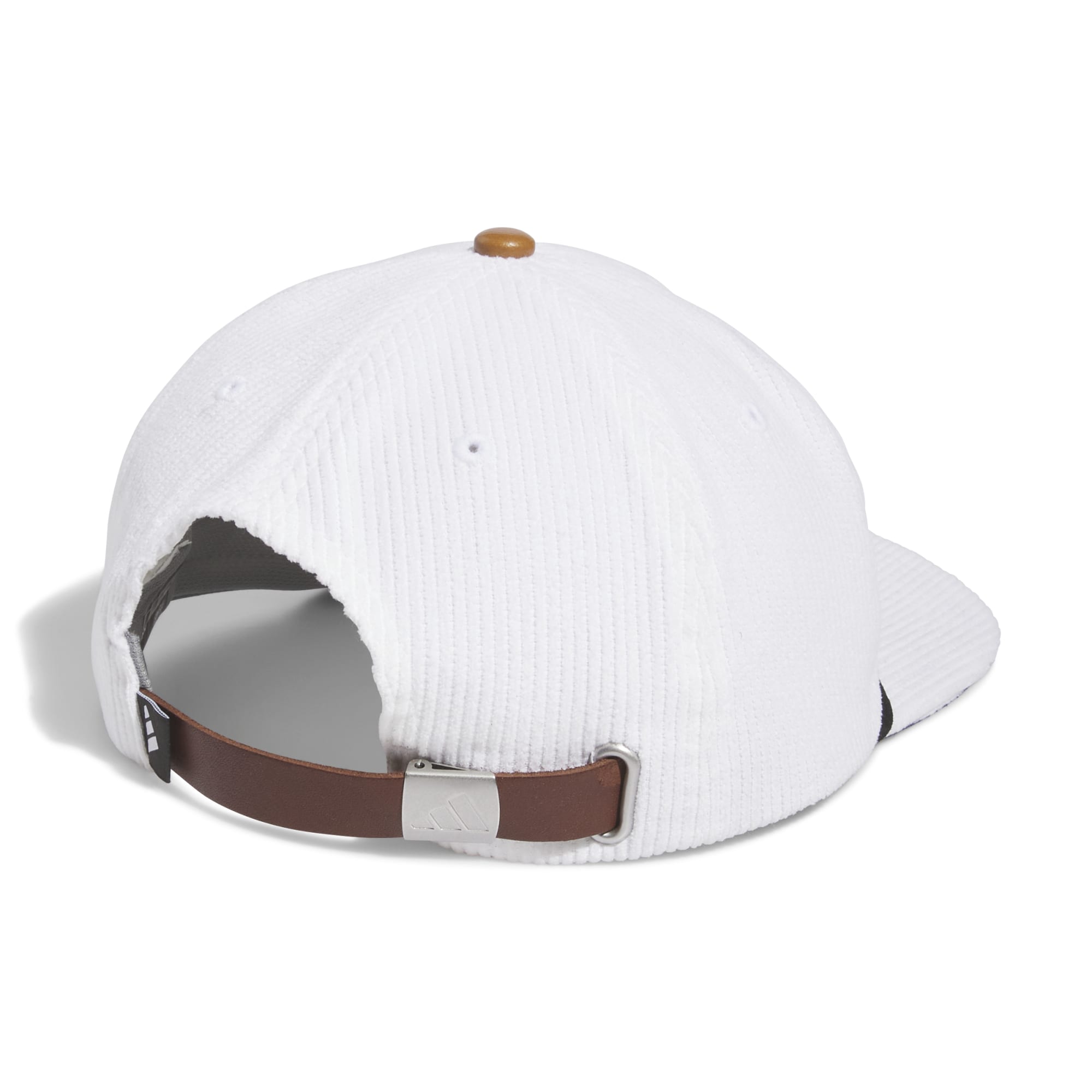adidas Corduroy Leather Five-Panel Rope Golf Hat  - White