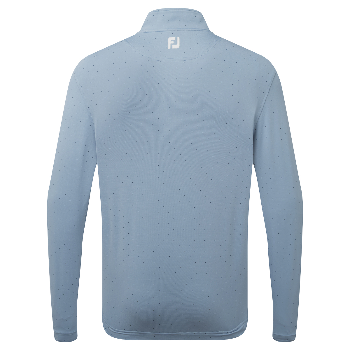 FootJoy EU Pin Dot Print Chill-Out Mens Golf Pullover  - Denim/Bluestone/Azure