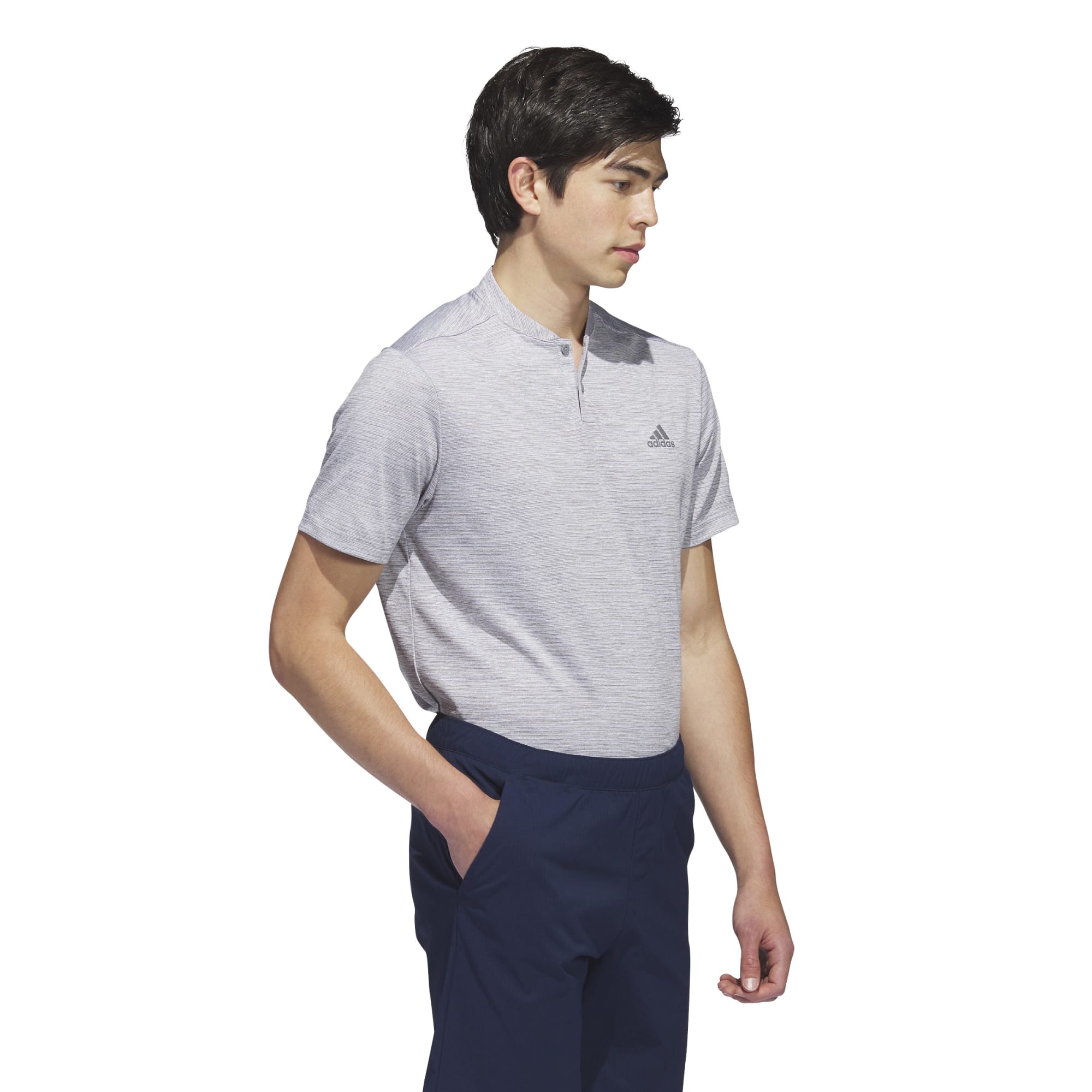 adidas Golf Textured Stripe Mens Polo Shirt 