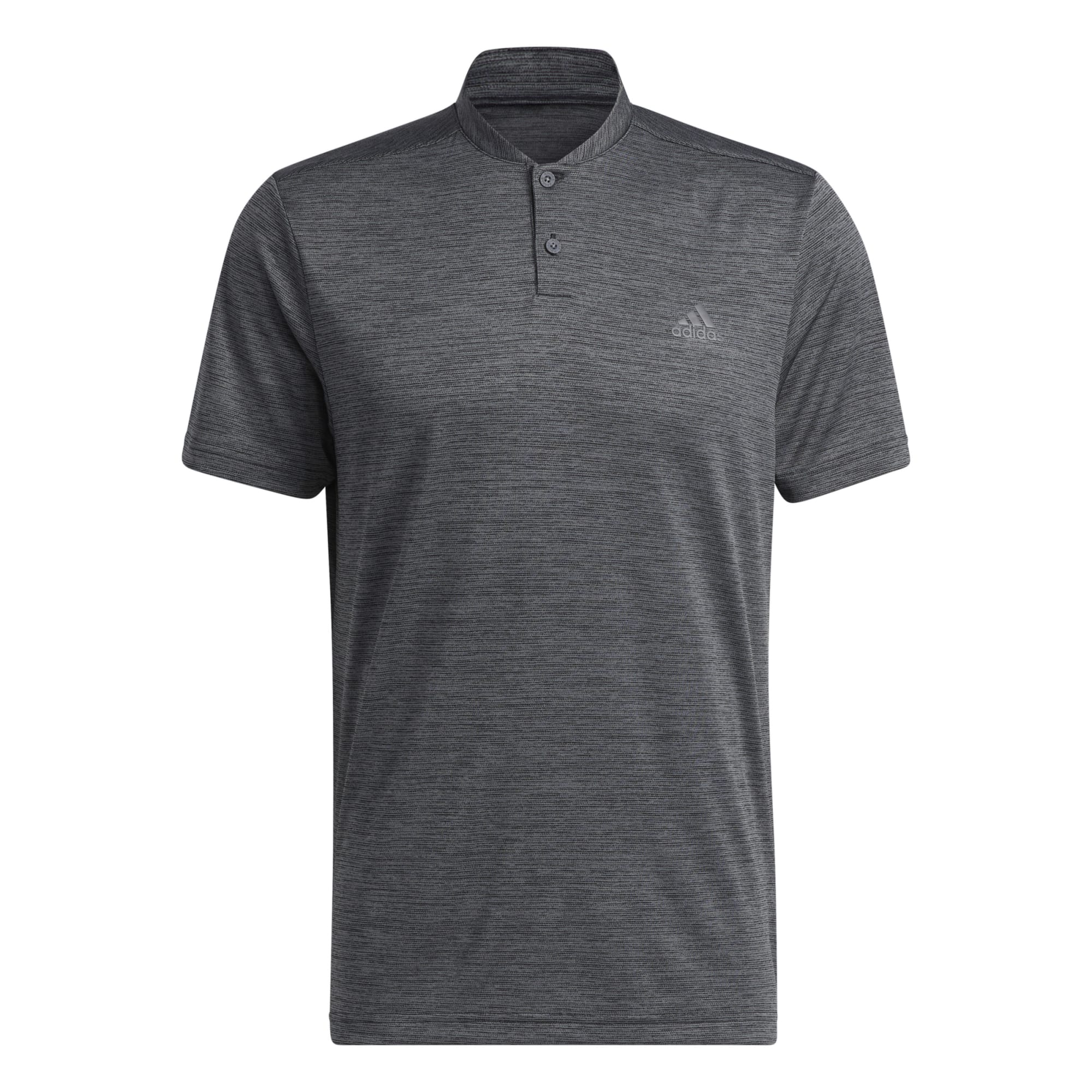 adidas Golf Textured Stripe Mens Polo Shirt  - Black/Grey Five