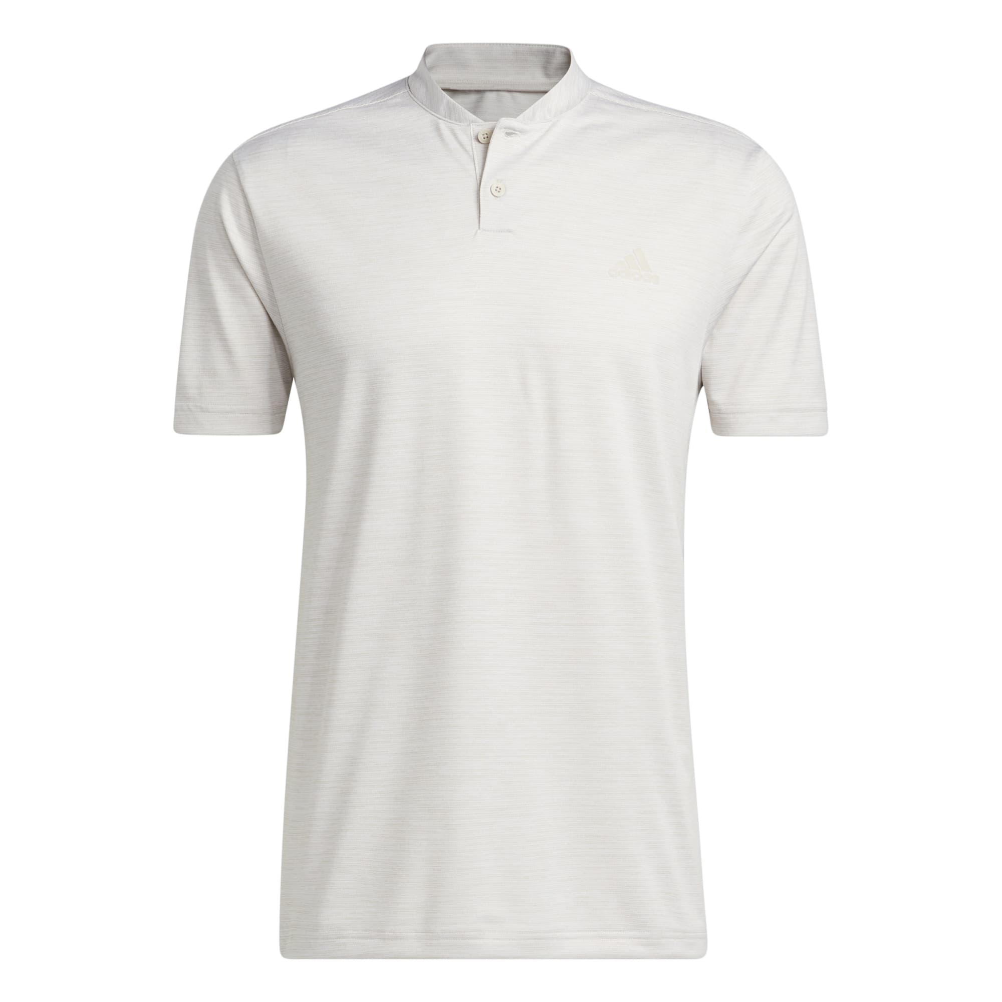 adidas Golf Textured Stripe Mens Polo Shirt  - Clear Brown/White