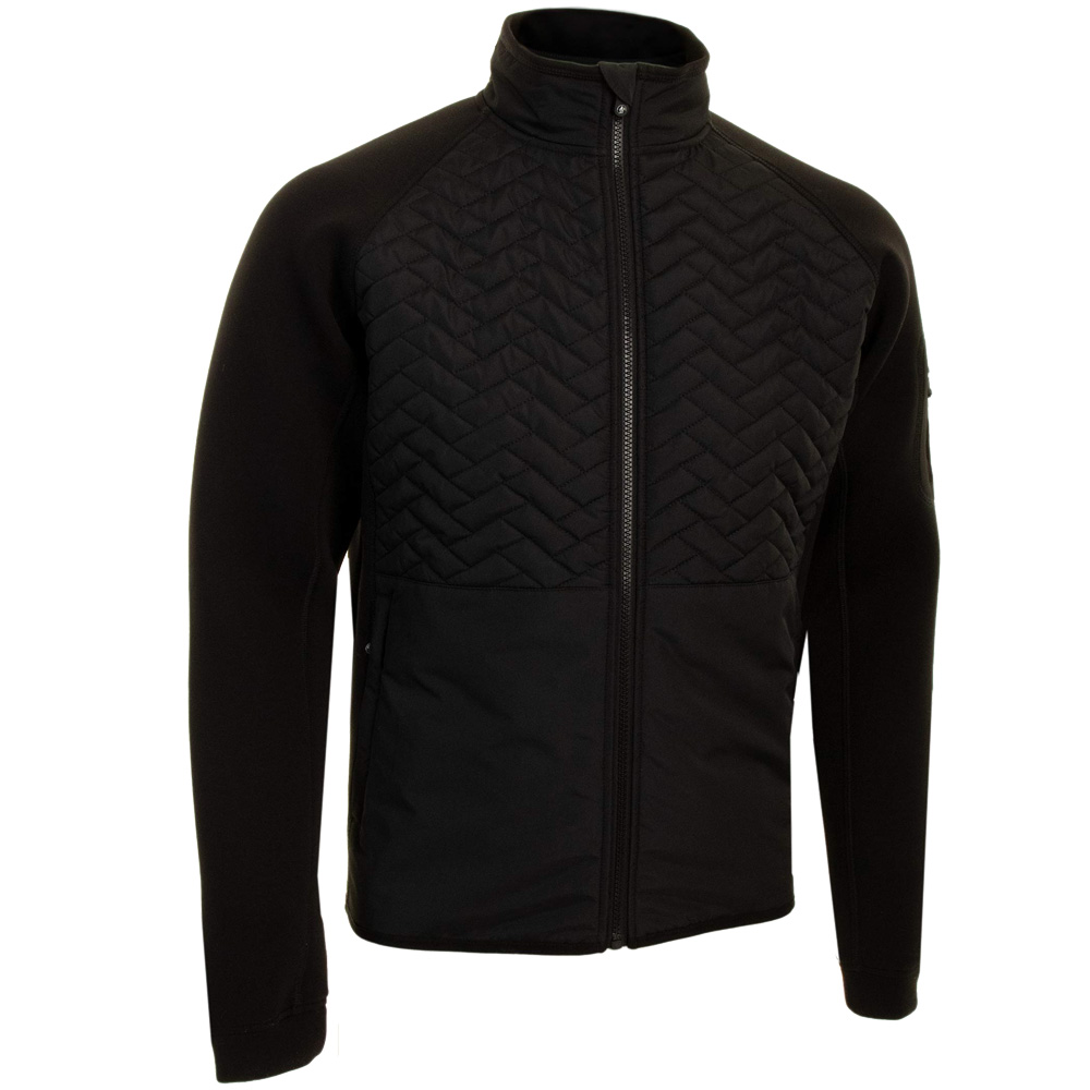 ProQuip Mens Gust Therma Quilted Full Zip Golf Jacket  - Black