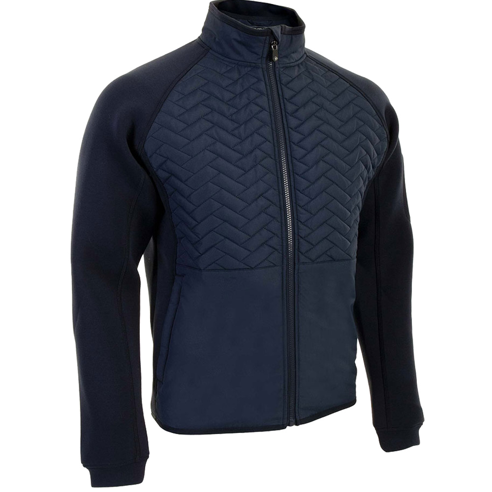 ProQuip Mens Gust Therma Quilted Full Zip Golf Jacket  - Navy