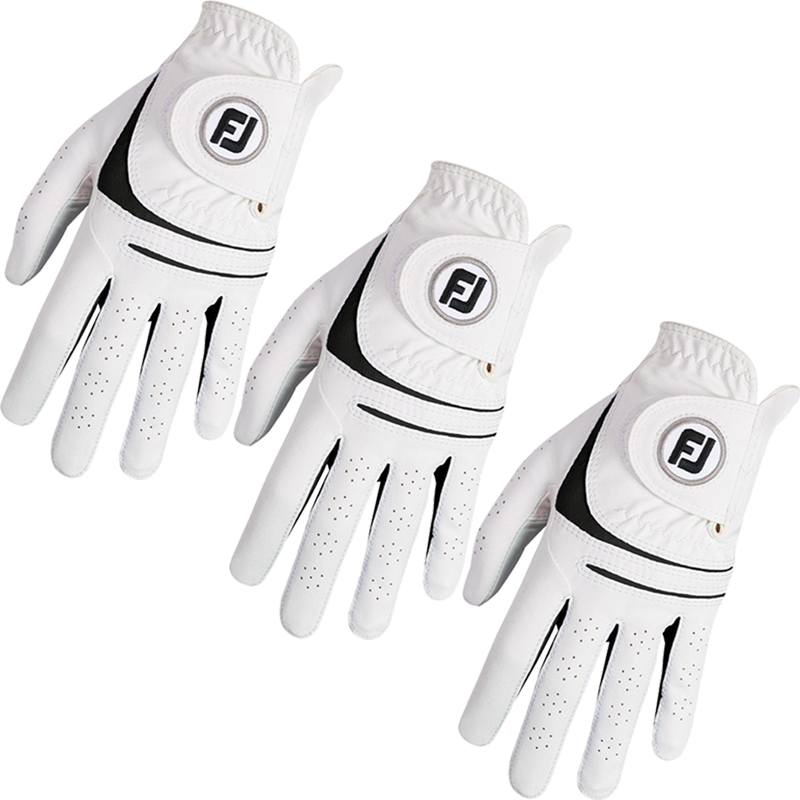 FootJoy Weathersof 3 Pack Mens Golf Gloves Left Hand  - White