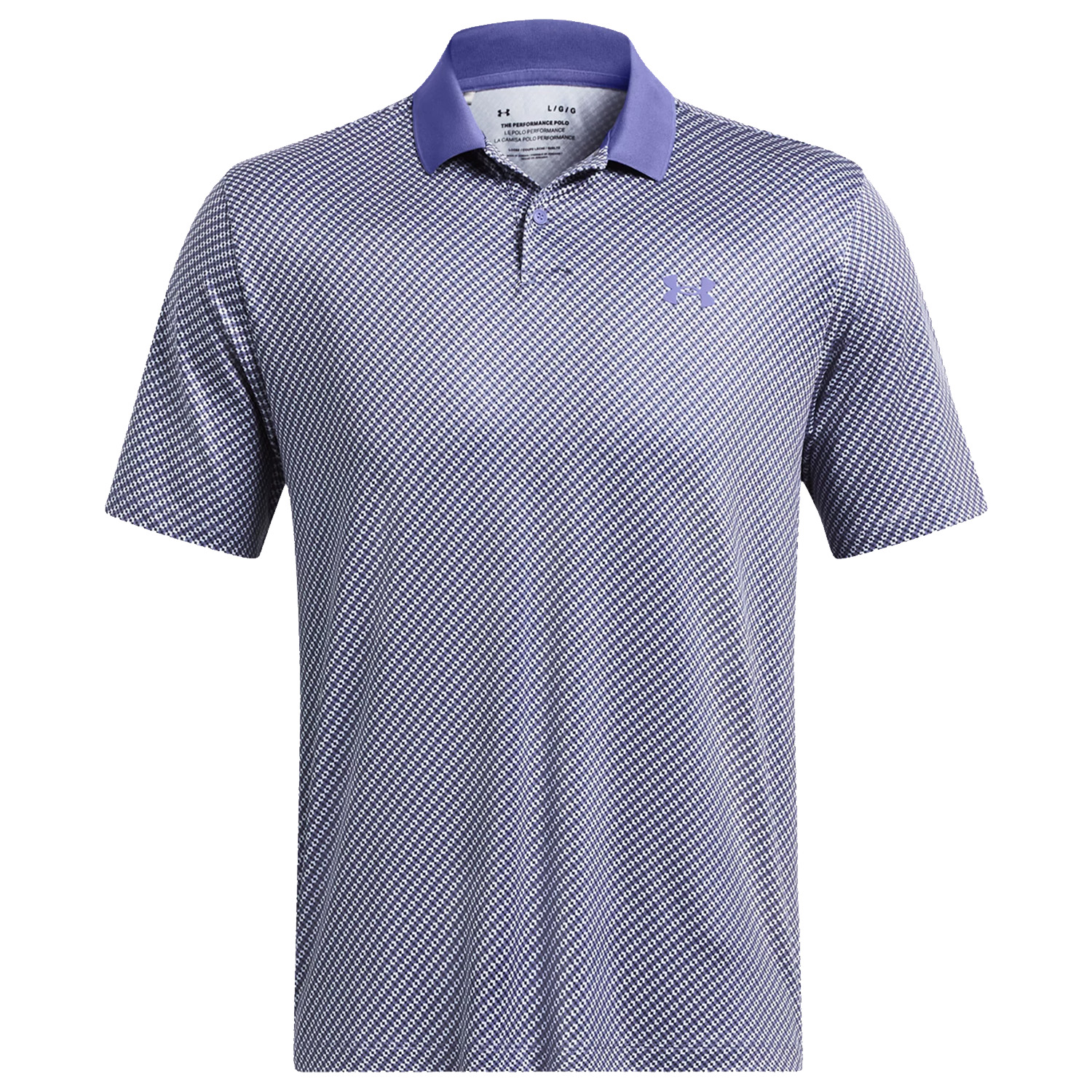 Under Armour Golf Performance 3.0 Mens Printed Polo Shirt  - Starlight/Celeste