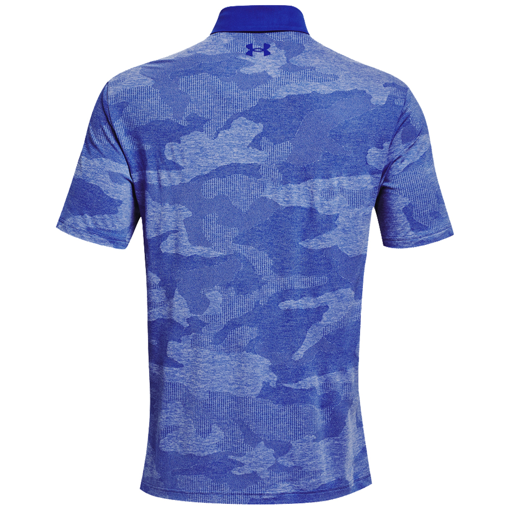 Under Armour Mens UA Playoff 2.0 Camo Jacquard Golf Polo Shirt  - Versa Blue/Oxford Blue