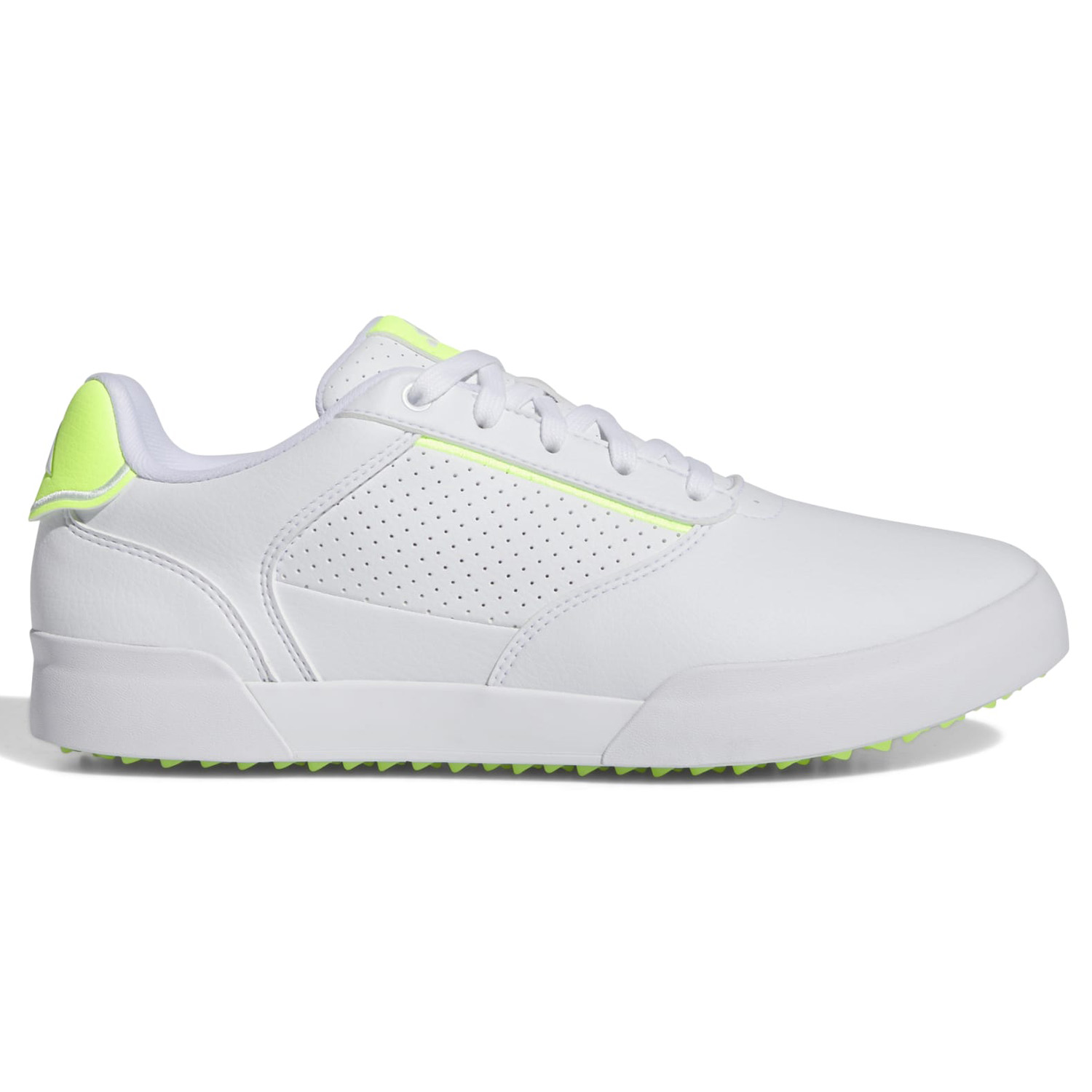 adidas Retrocross Golf Shoes Mens Spikeless Golf Shoes  - Cloud White/Lucid Lemon