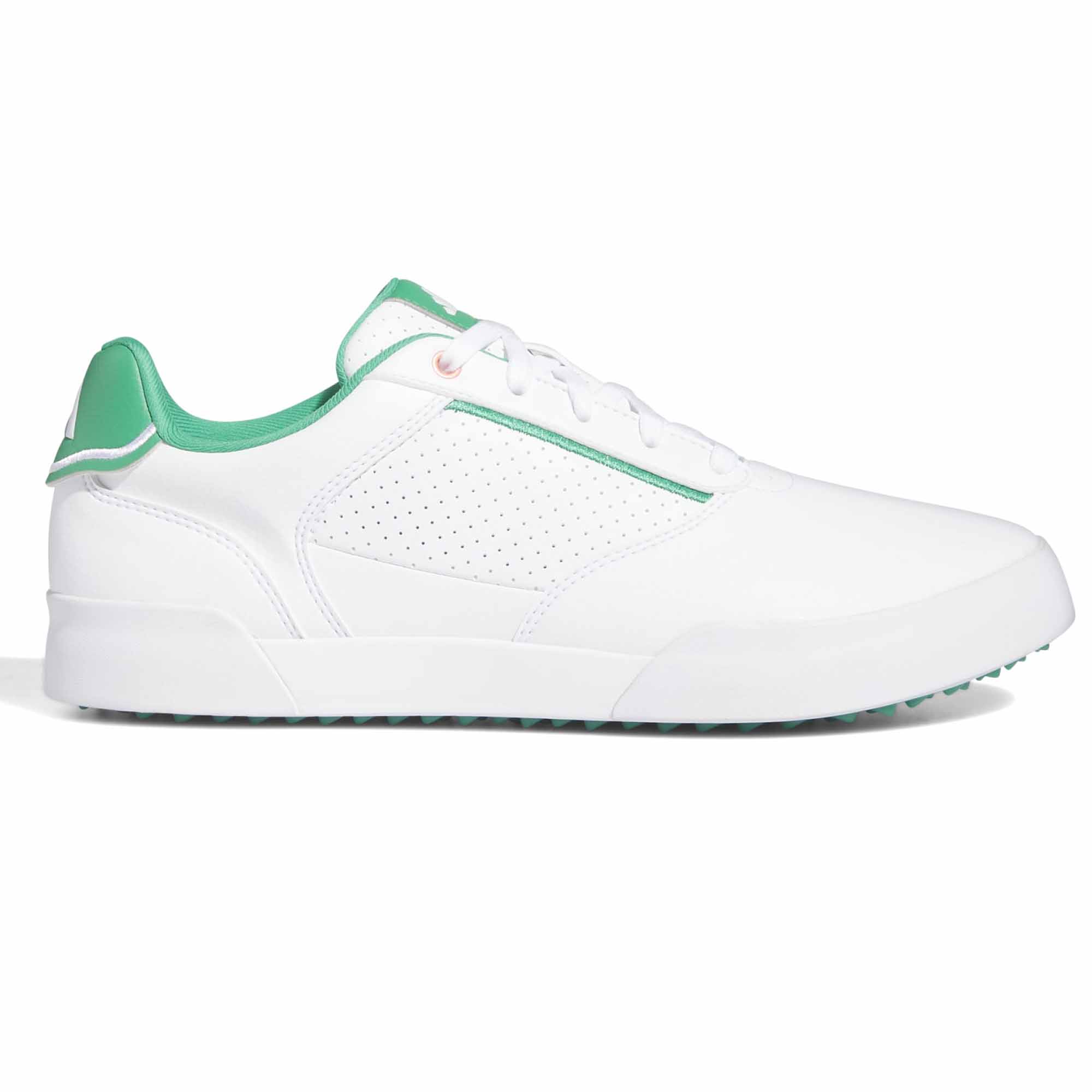 adidas Retrocross Golf Shoes Mens Spikeless Golf Shoes  - White/Court Green