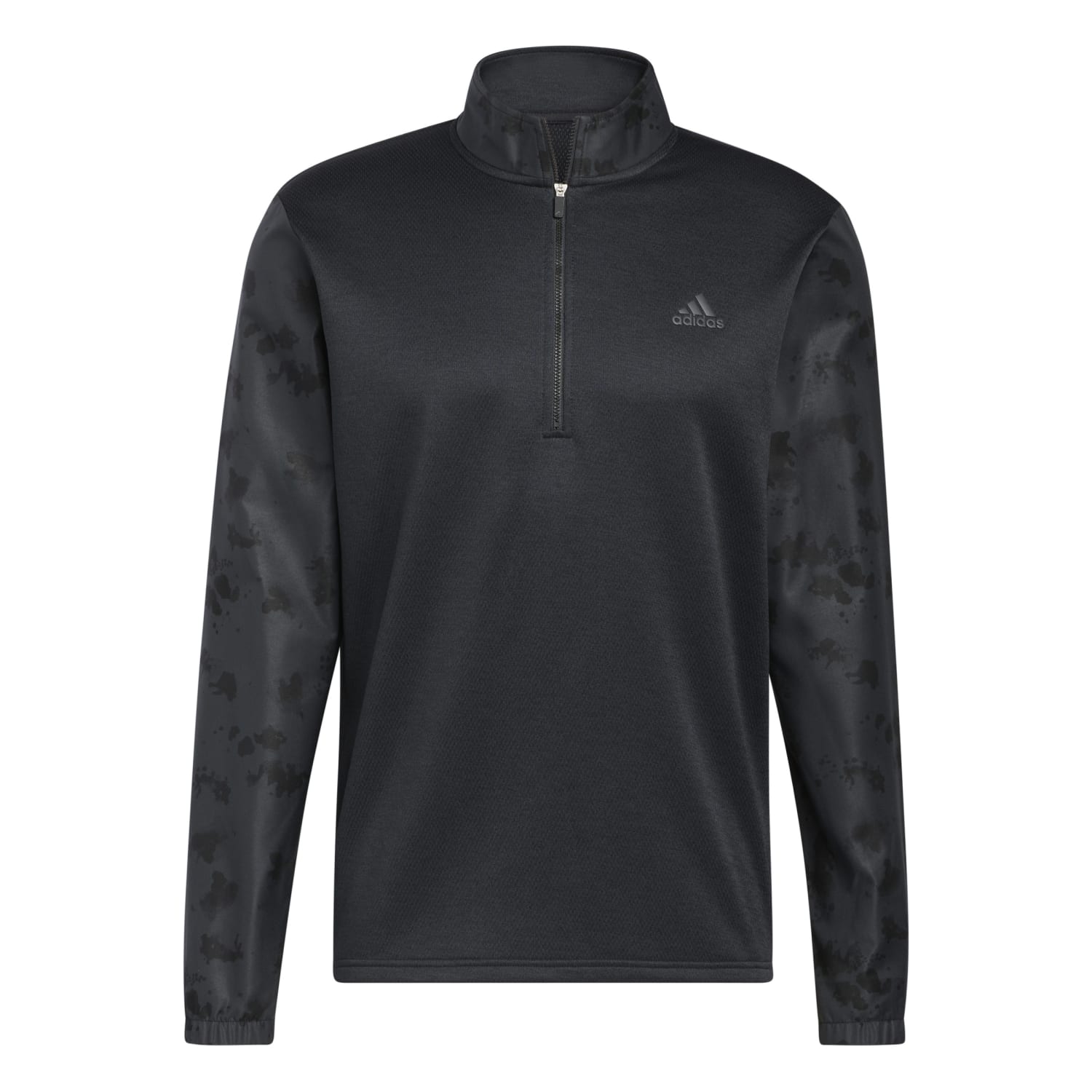 adidas Golf Splatter Print 1/4 Zip Mens Pullover  - Black/Carbon