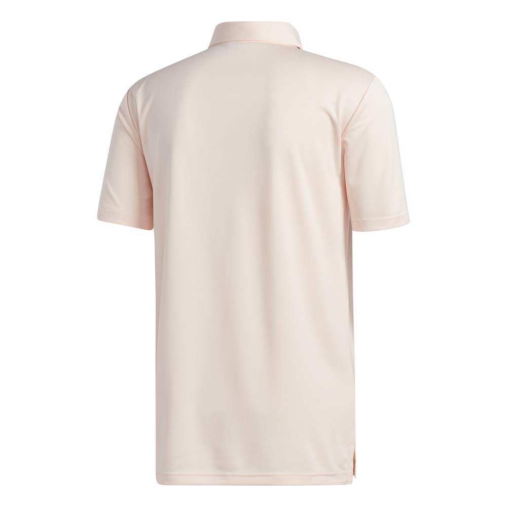 adidas Golf Mens Novelty Colourblock Polo Shirt  - Pink Tint / Grey Three Mel