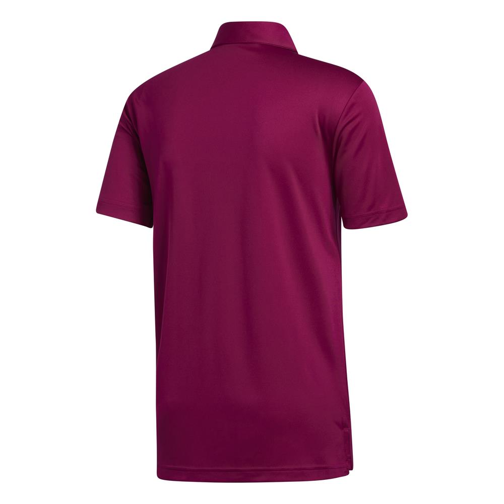 adidas Golf Mens Novelty Colourblock Polo Shirt  - Power Berry / Black Melange