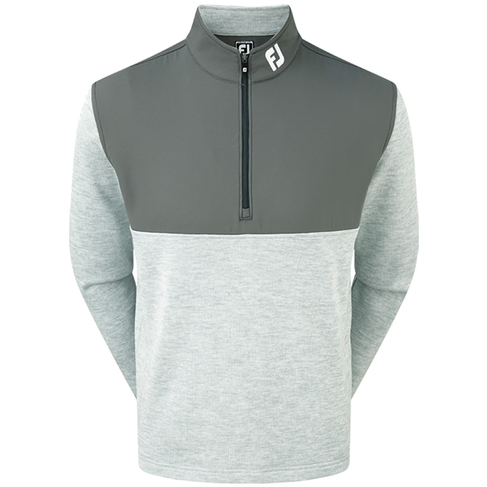FootJoy Golf Chillout Xtreme Hybrid Mens Sweater - Athletic Fit  - Heather Grey/Charcoal