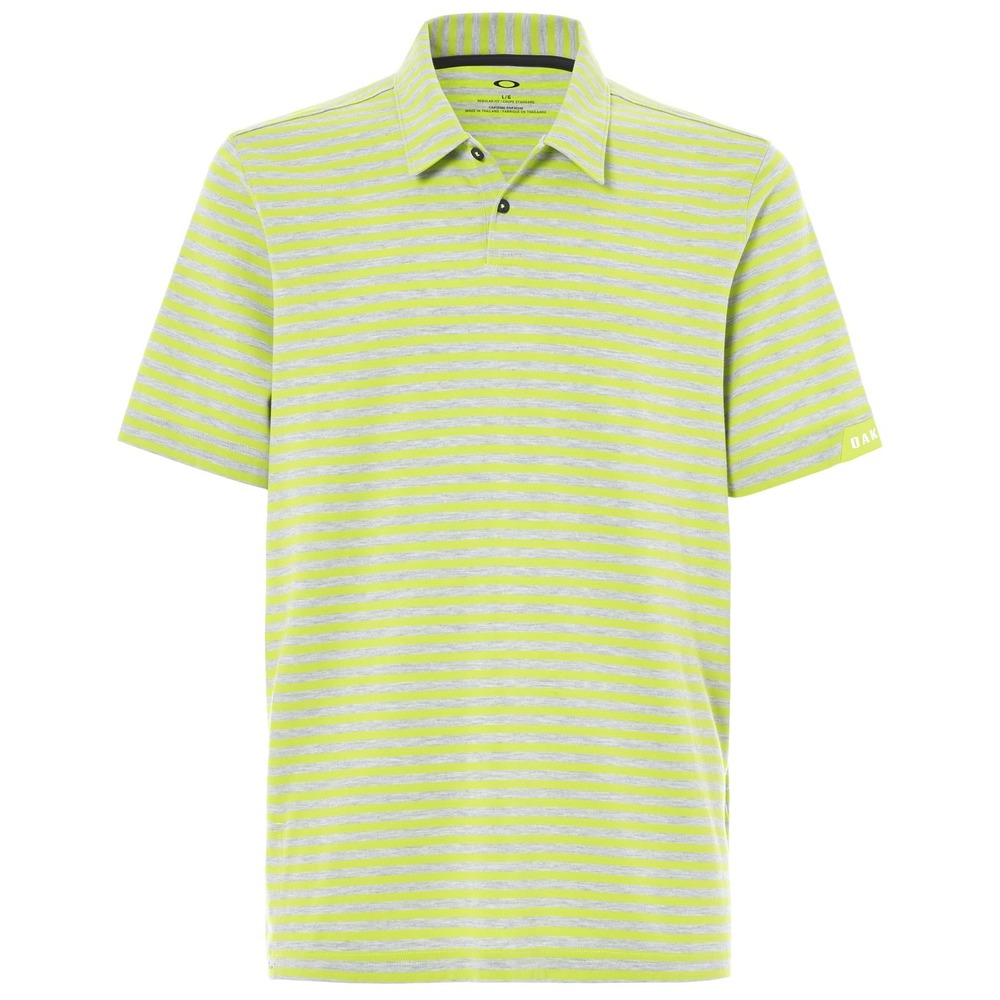 Oakley Golf Speed Stripe Mens Polo Shirt  - Lime Green