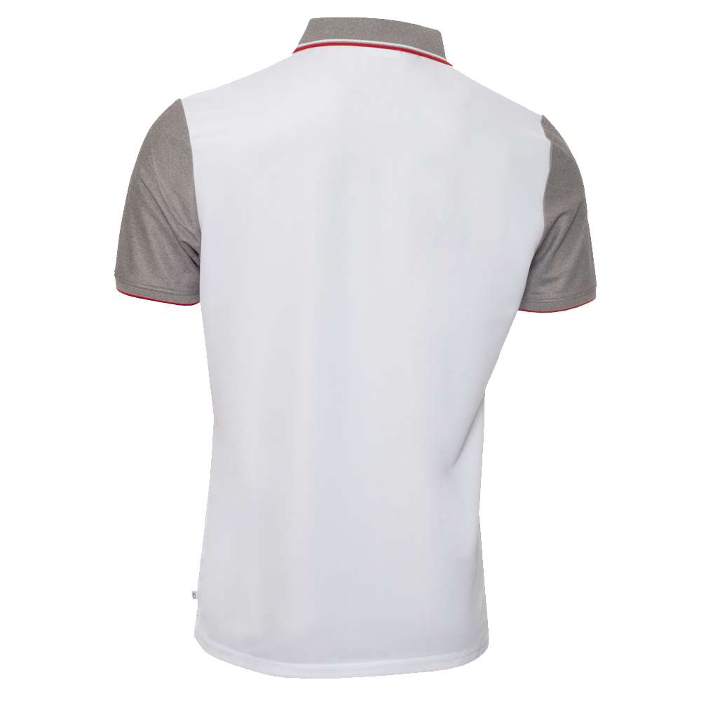 Calvin Klein Mens Nelson Golf Polo Shirt  - White/Grey Marl