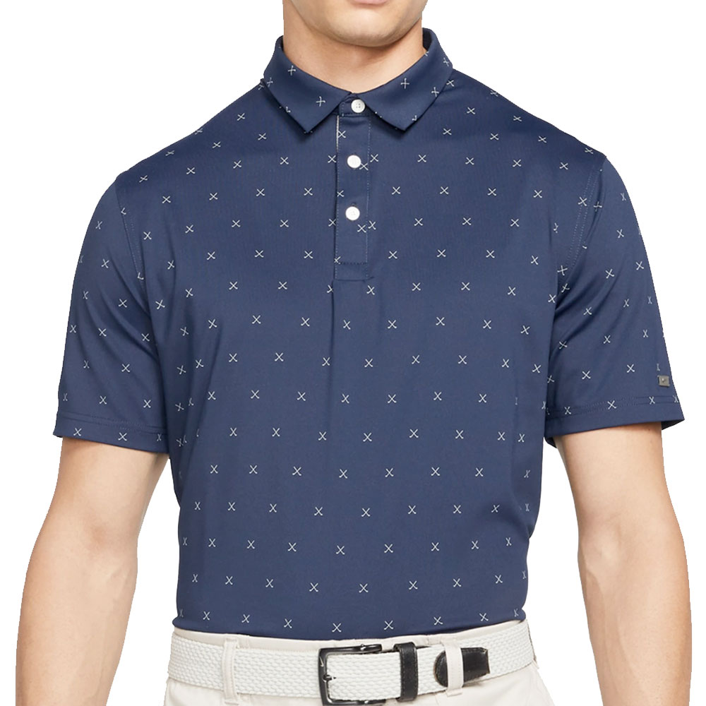 Nike Golf Dri-Fit Player Club Print Polo Shirt  - Obsidian