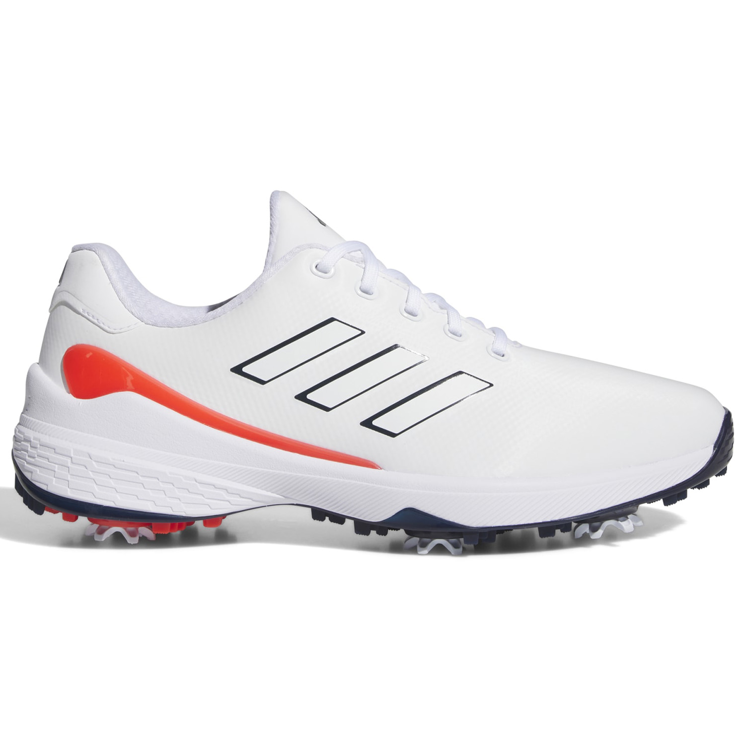 adidas ZG23 Mens Waterproof Lightweight Golf Shoes  - Cloud White/Collegiate Navy/Bright Red