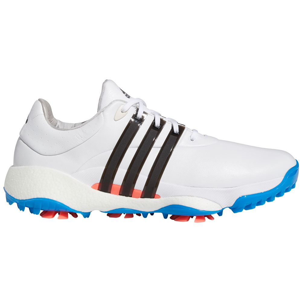 adidas Tour360 22 Mens Golf Shoes  - White/Core Black/Blue Rush