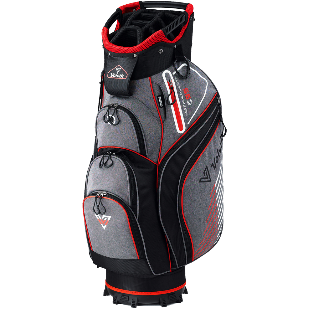 Volvik Jeans Golf Cart Bag  - Grey/Red