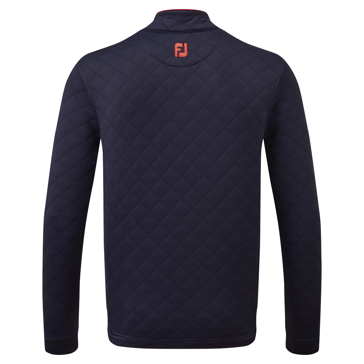 FootJoy Mens Diamond Jacquard Chill-Out Golf Mid-Layer Pullover  - Black/Grey
