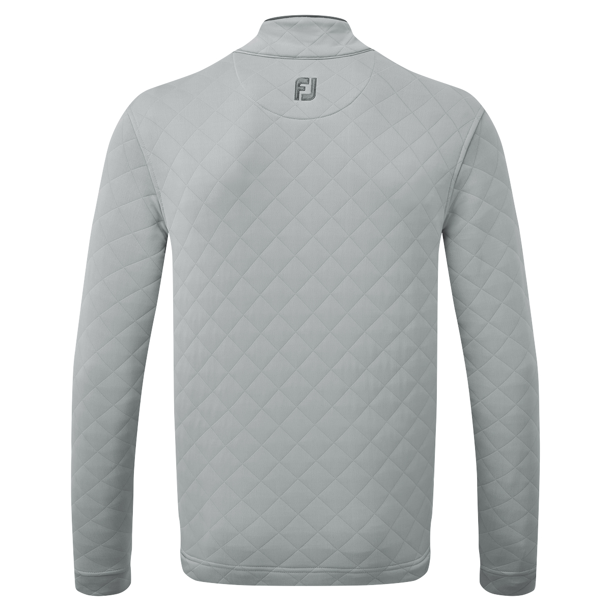 FootJoy Mens Diamond Jacquard Chill-Out Golf Mid-Layer Pullover  - Grey/Charcoal