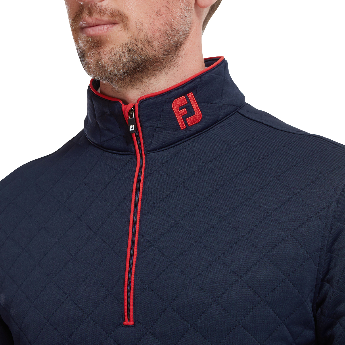 FootJoy Mens Diamond Jacquard Chill-Out Golf Mid-Layer Pullover 