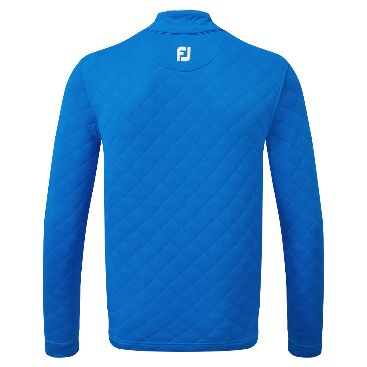 FootJoy Mens Diamond Jacquard Chill-Out Golf Mid-Layer Pullover  - Cobalt/White