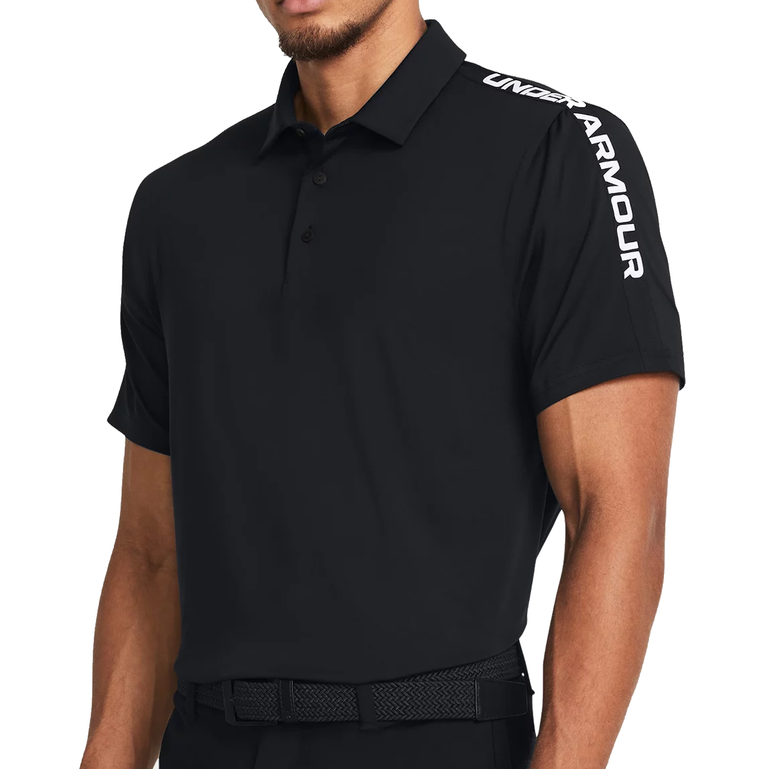 Under Armour Mens UA Playoff 3.0 Strike Golf Polo Shirt  - Black