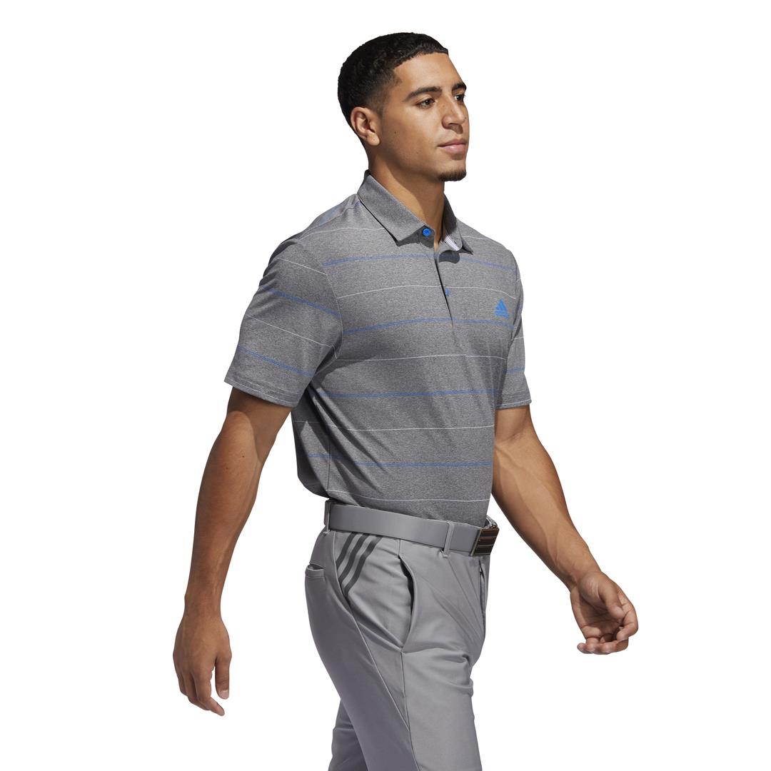 adidas Golf Ultimate Heather Stripe Mens Polo Shirt 