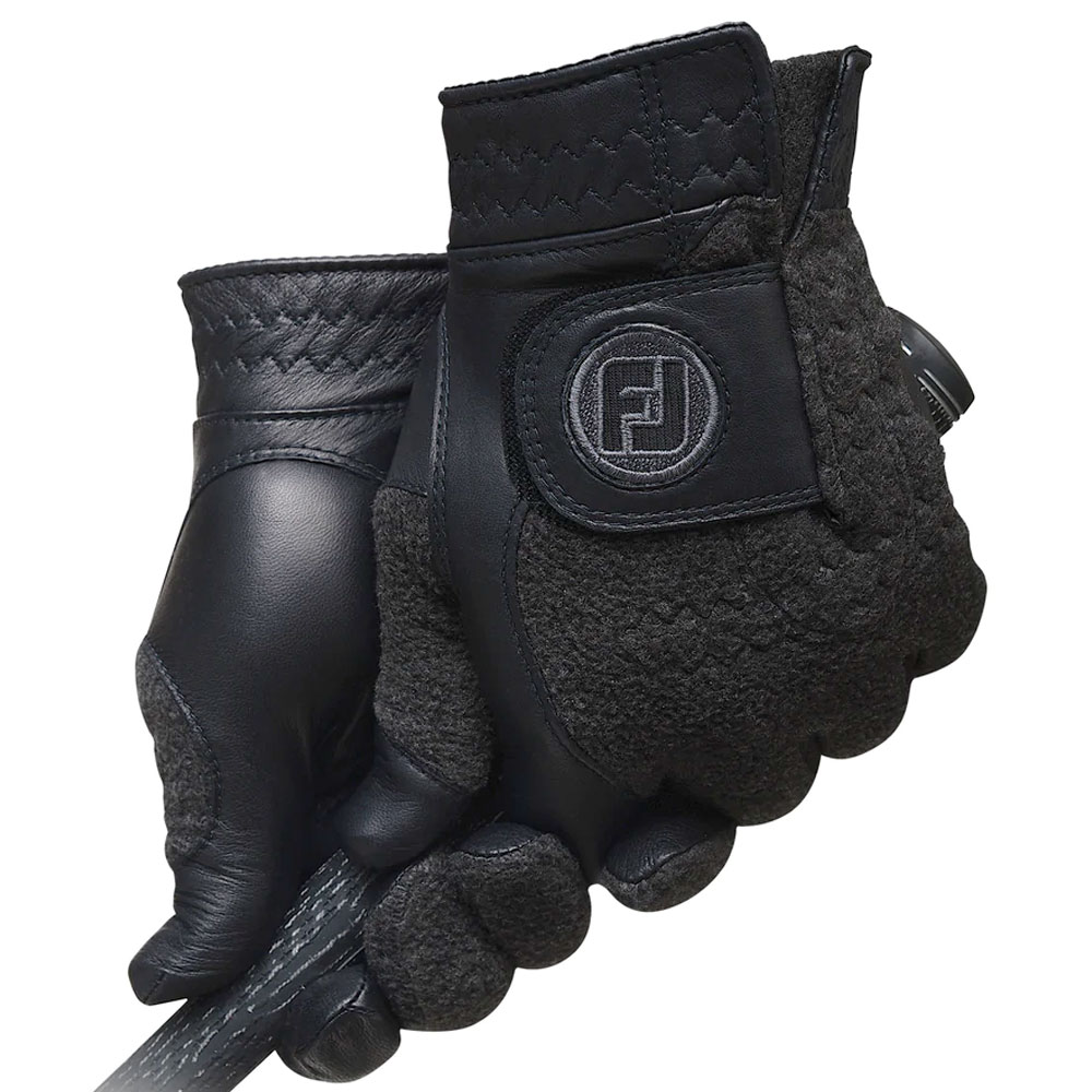 FootJoy Mens StaSof Winter Golf Gloves Pair  - Black/Grey