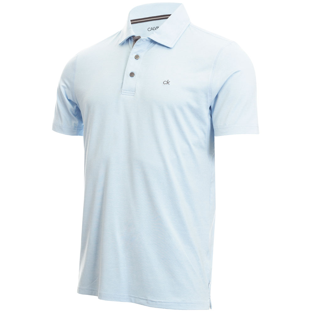 Calvin Klein Mens Newport Golf Polo Shirt  - Dusty Blue