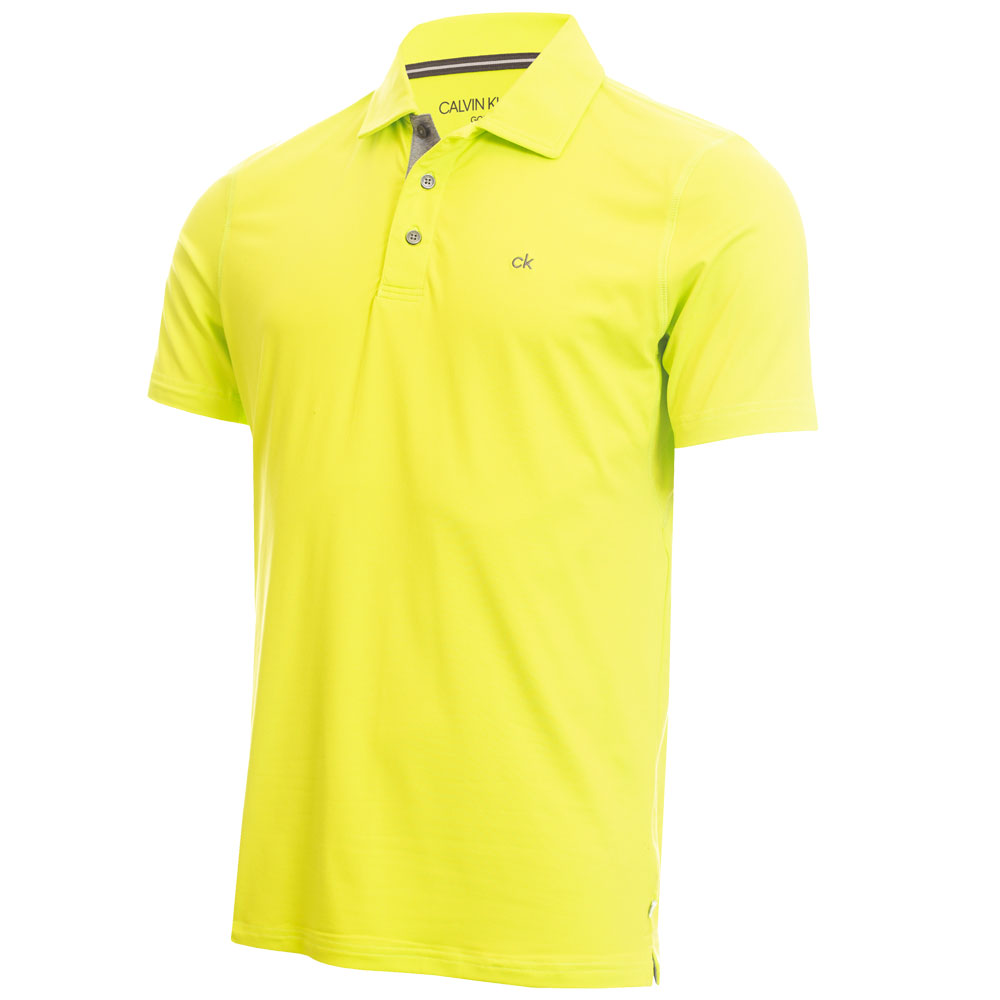 Calvin Klein Mens Newport Golf Polo Shirt  - Lime