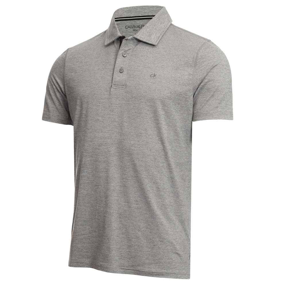 Calvin Klein Mens Newport Golf Polo Shirt  - Silver