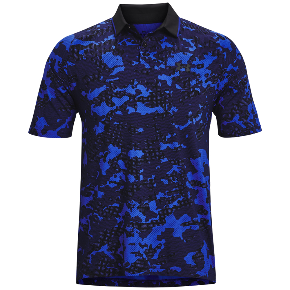 Under Armour Men's UA Iso-Chill Charged Camo Polo Shirt  - Bauhaus Blue/Black