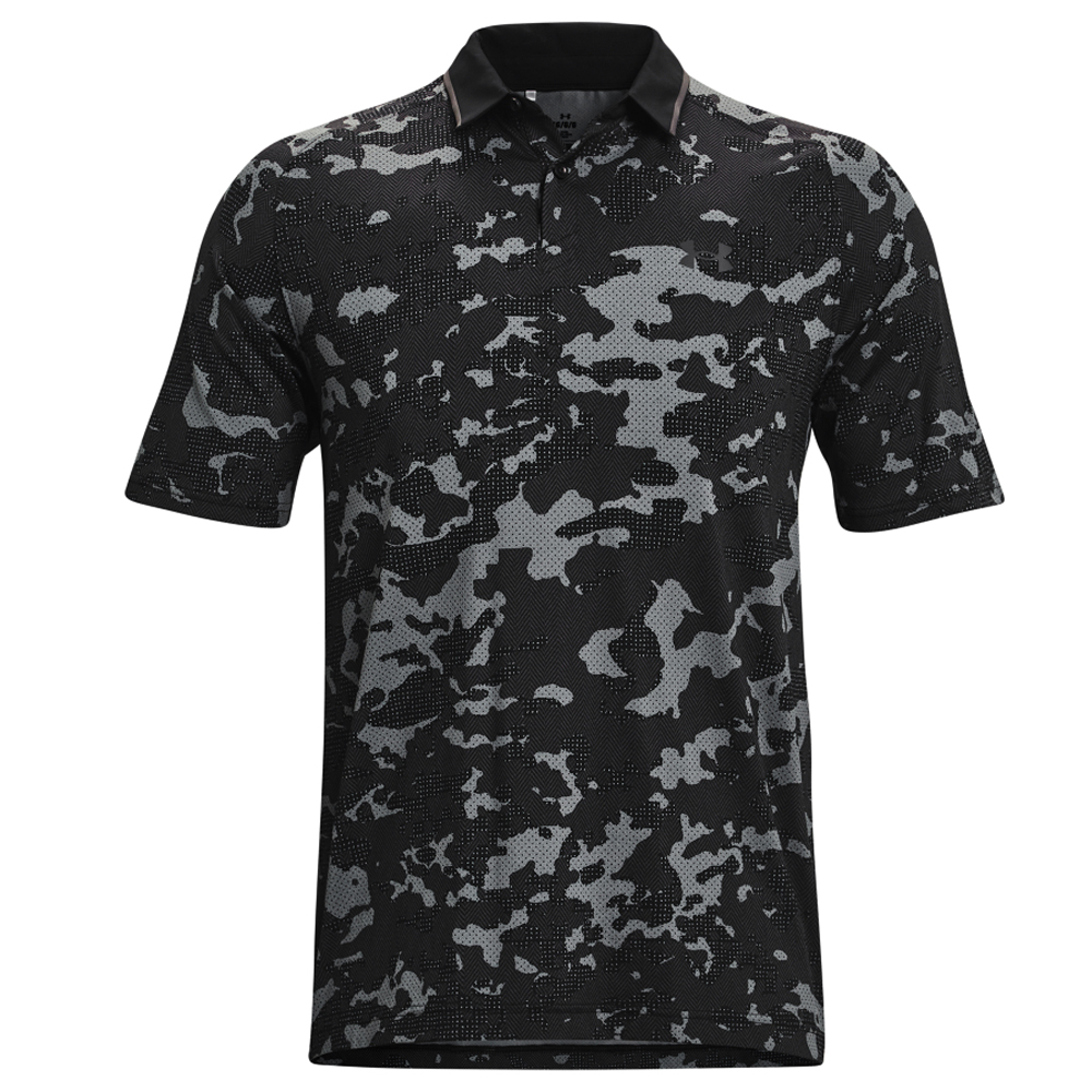 Under Armour Men's UA Iso-Chill Charged Camo Polo Shirt  - Black/Jet Grey