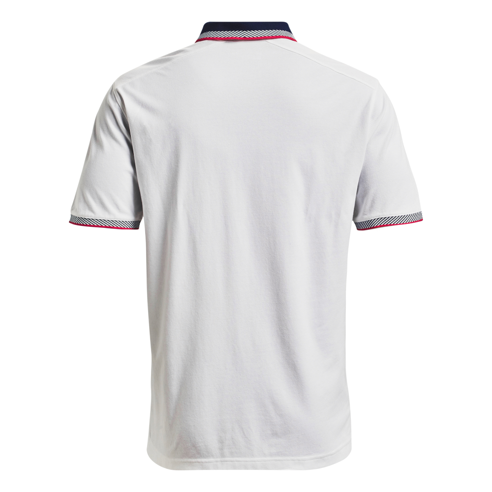 Under Armour Mens UA Ace Golf Polo Shirt  - White/Red