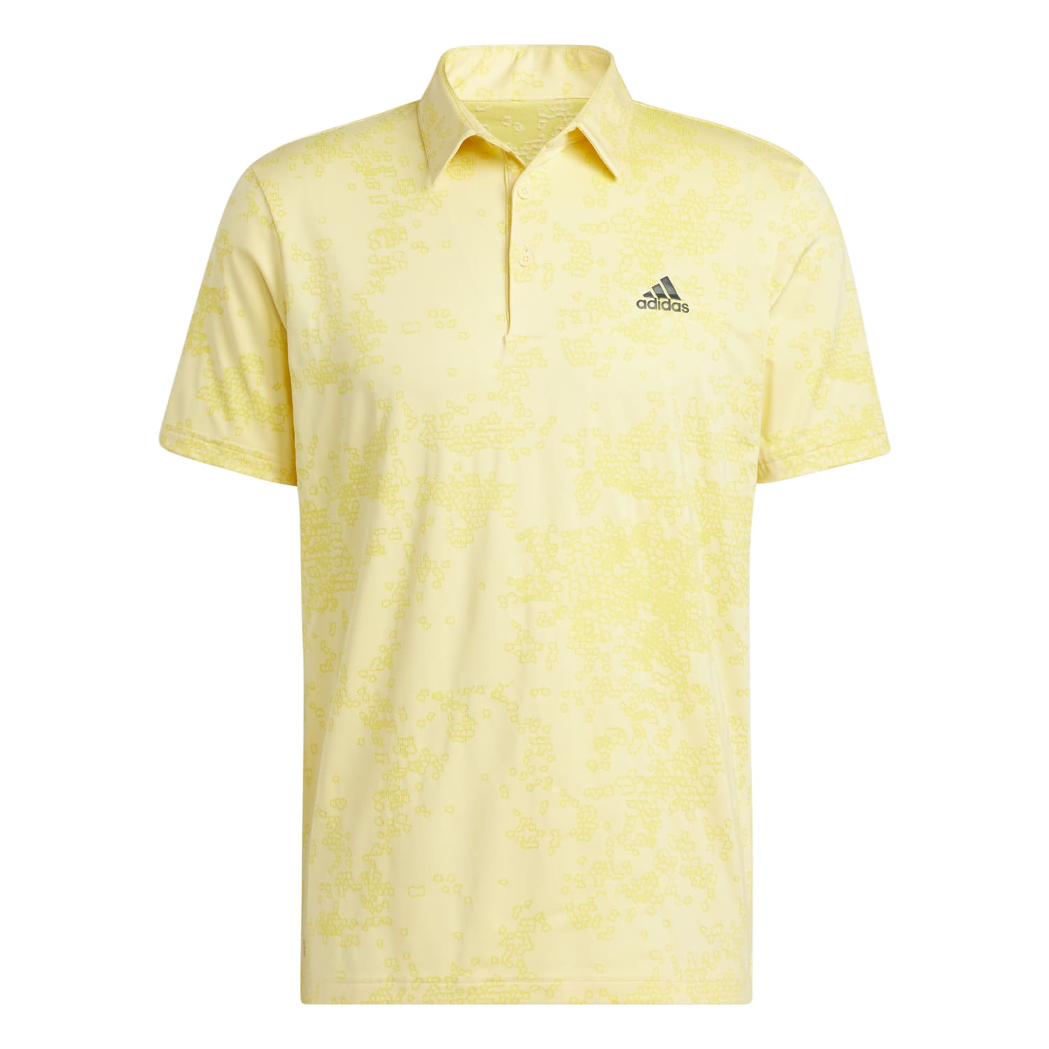 Adidas Jaquard Golf Polo Shirt  - Almost Yellow