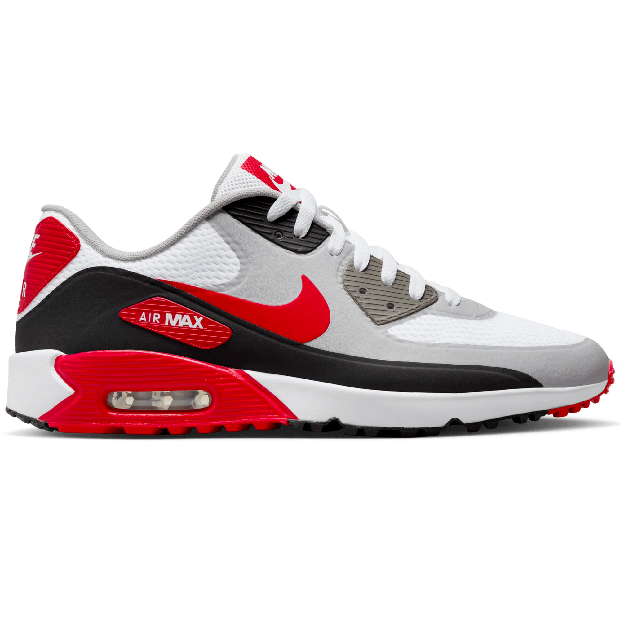 Nike Air Max 90 G Spikeless Waterproof Golf Shoes  - White/University Red/Black