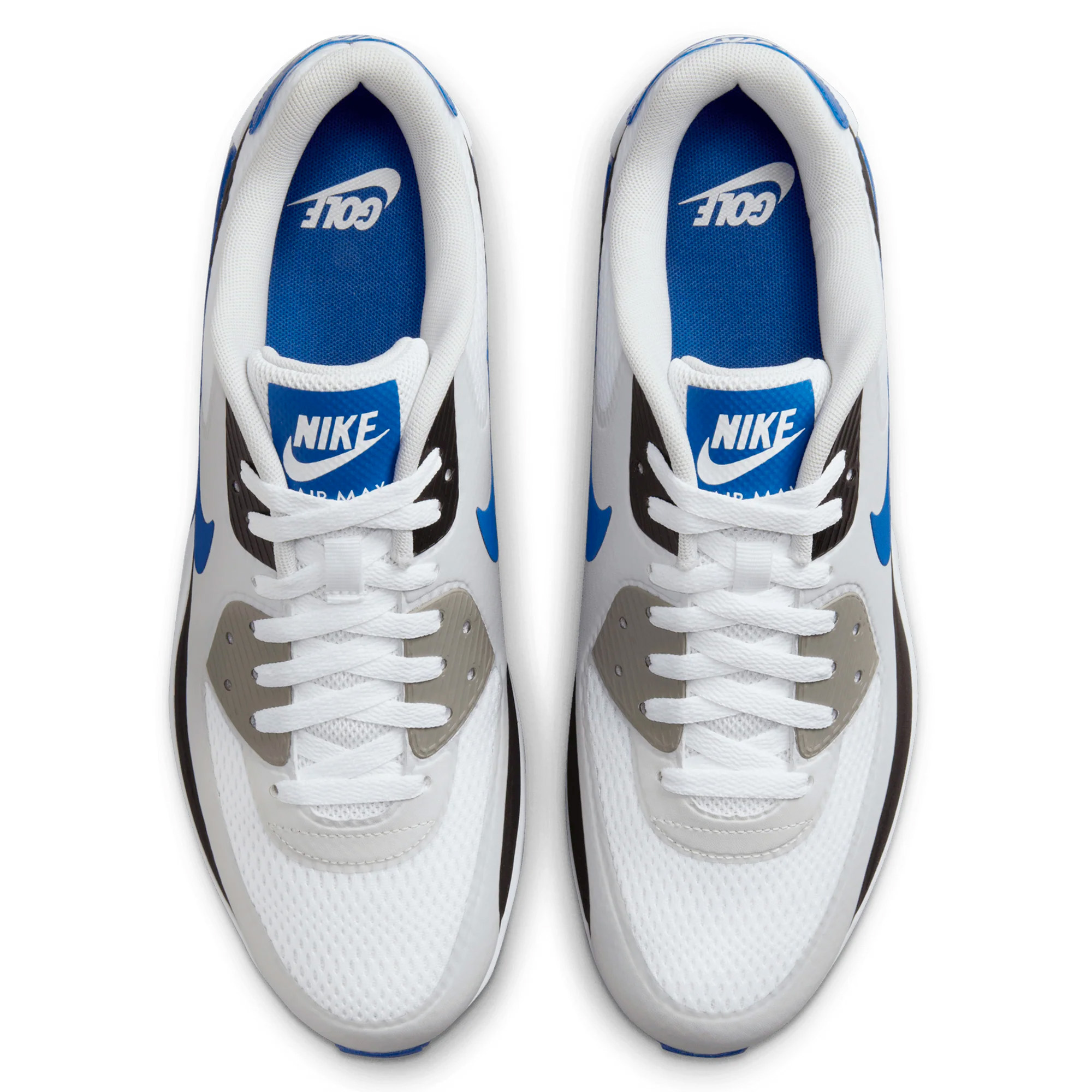 nike air max golf shoes blue and white