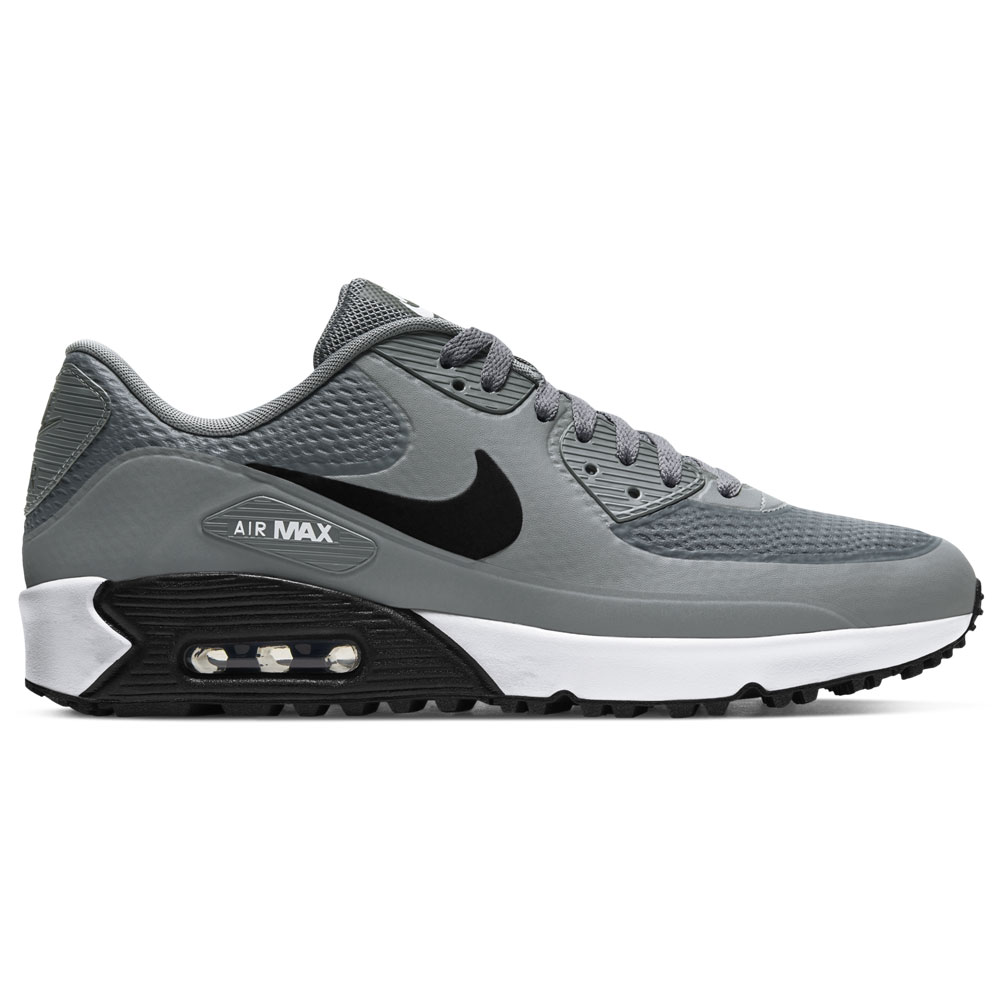 Nike Air Max 90 G Spikeless Waterproof Golf Shoes (Smoke Grey/Black/White)