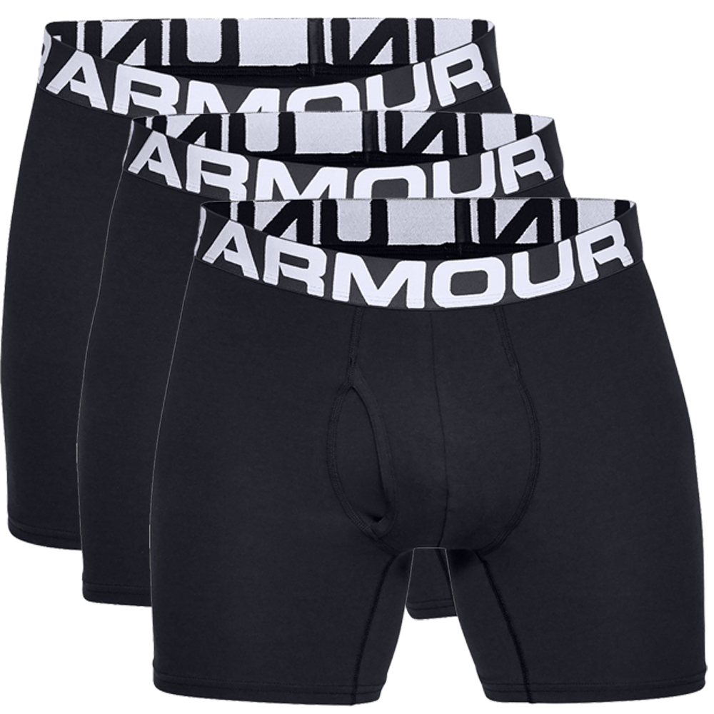 Under Armour Mens Charged Cotton 15cm Boxerjock 3 Pack Boxer Shorts | eBay