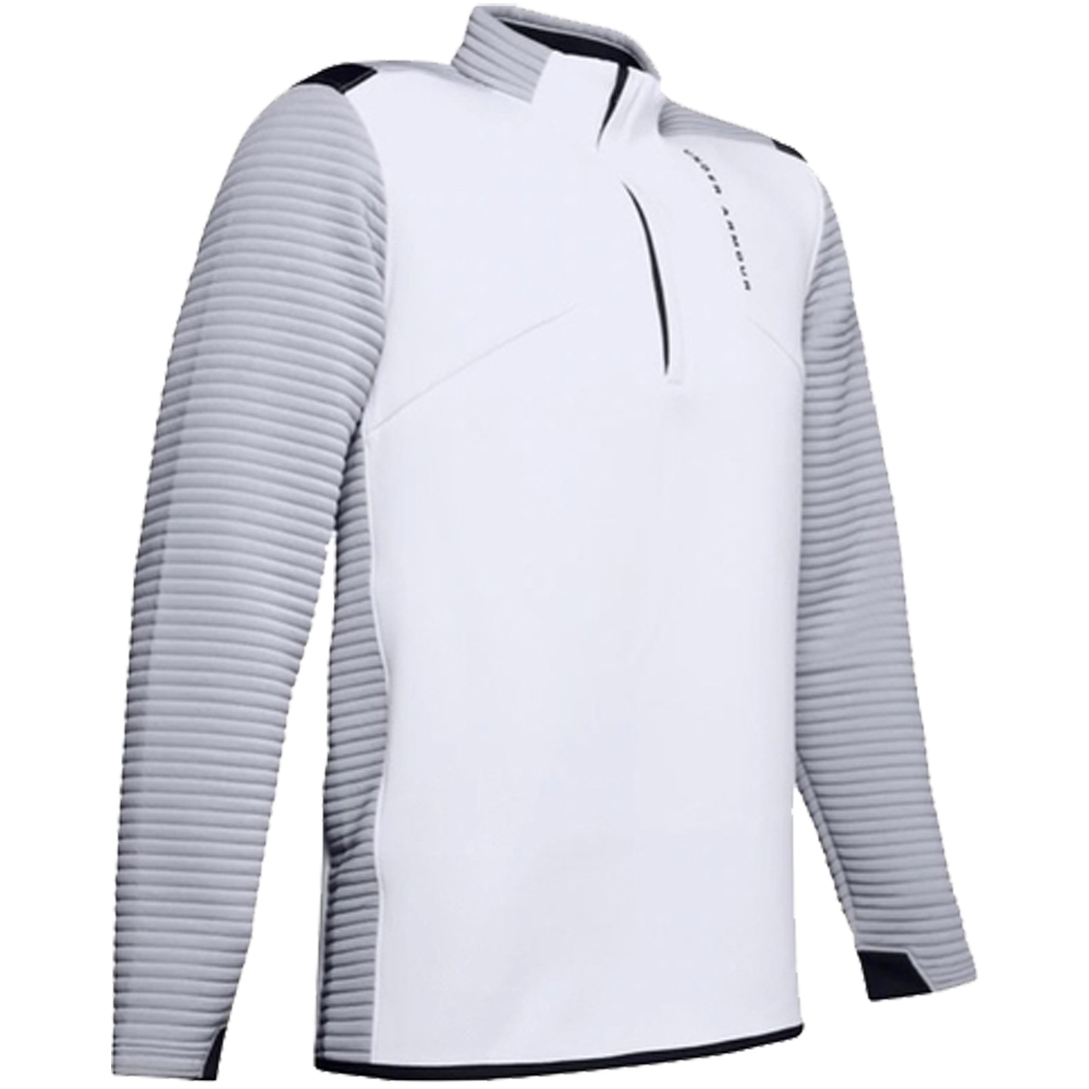 Under Armour Golf UA Storm Daytona Mens 1/2 Zip Sweater  - White/Grey