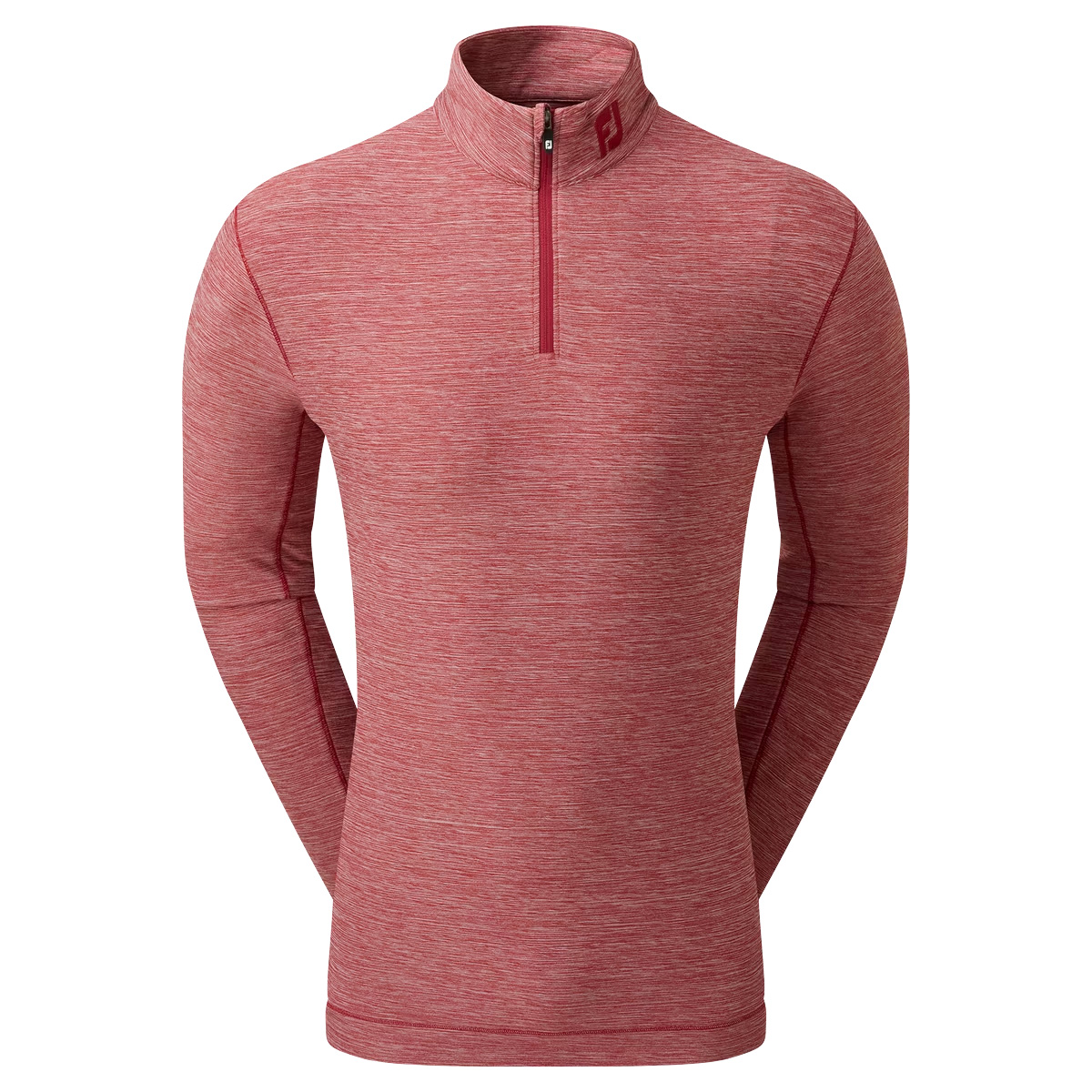 FootJoy Space Dye Chill-Out Mens Golf Pullover  - Maroon