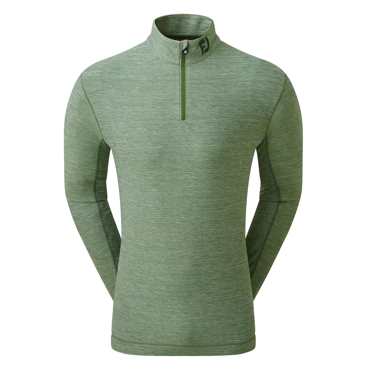 FootJoy Space Dye Chill-Out Mens Golf Pullover  - Olive